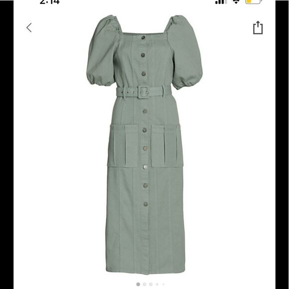 Gestuz Bellio Puff Sleeve Midi Dress - Picture 7 of 9